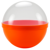 Clear Orange Candy Ball Favor Container
